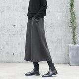 Wool Wide Leg Pants Women Autumn And Winter New Nine-Point Original Design Hairy Pants Loose Fashion Thin Temperament Skirts