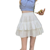 Princess Cake Skirt Summer New High-Waisted Thin Small Man Ponpon A Word Short Skirt