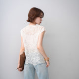 Multiplication Large Number Of Goods New High-End Collar Lace Lace Fashion Sleeveless Shirt Top Lady