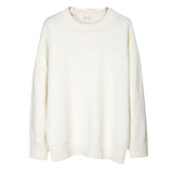 Miss Xue 2026 New Female Knitted Round Collar Bottom Loose Sweater Women's Autumn And Winter Lazy Wind Top