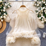 2026 Early Spring New Chiffon Shirt French Temperament Famous æÂñÞ Öå Lace Slings Two Women