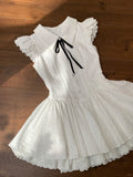 French Gentle Wind Design With Bow Tie Dress 2026 Summer New Temperament Sweet Ponmp Dress