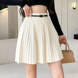 KANING College Wind Knitted Dress 2026 Autumn New Women's High Waist Skinny Casual Short Dress 100-Folded Dress
