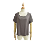 Summer New Lazy Style Sexy Boyfriend Wind Loose Low Round Neck Short-Sleeved T-Shirt