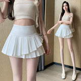 Short Skirt Girl Sweet Wear Irregular Cake 100 Fold Skirt High-Rise Skirt
