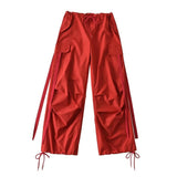 Street Ribbon Low-Sing Loose-Fitting Trousers Personality Multi-Pocket Tight Feet Dance Trousers Tide