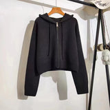 KANING Korean Design Zipper Knitted Cardigan Women's Autumn New Loose Casual Short Sweater Jacket