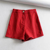 Honey Ass Denim Shorts Women Summer Solid Color Repair Tight Shorts High-Waist Elastic Casual A Word Hot Pants