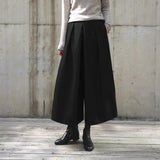 2026 Autumn And Winter New Skirts Loose Broad Leg Pants Nine Trousers Hair, Tight Waist Wide Leg Pants