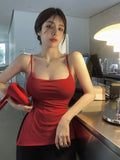 Sexy Hottie Sleeveless Sling Vest Women's Summer Dress With Breast Cushions