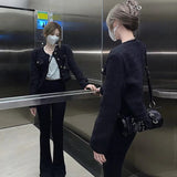 Black Small Scented Coat Woman 2026 Spring And Autumn New French High-End Sense Of Small Man Repair Short Top