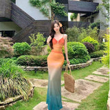 Net Yarn Sling Temperament Dress Women 2026 Summer New High-End Slim Slimming Holiday Bottom Dress Girl