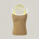 Purely Sexy Hottie Fake Two Sling Vest Women Summer New Slim Slimming Small Clad Top
