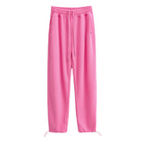 Spice Girl Purple Casual Swear Girl Ins Tide Spring And Autumn Broad Legs Loose Thin Jazz Sweatpants Small