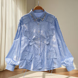 Design Sense Of A Small Chic Top Girl Spring And Autumn Super Fairy Retro Gentle Court Style First Love Temperament Chiffon Shirt