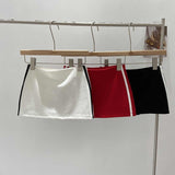 Purely Sexy Hottie Streak Splicing Half-Dress Girl Summer New Slim Waist Thin Ass Short Skirt