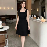 Designing A Bow With A Bow With A Dress For Women's Summer Small Casual Temperament Sleeveless A-Word Short Skirt