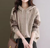 Sweater Women's Autumn/Winter 2026 New Lazy Casual Closure Hoods Long Sleeve T-Shirts Inside The Bottom Shirt