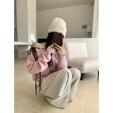 KANING Korean Design Feels To Wear A Rope Knitting Shirt 2026 Autumn And Winter New Leisure Jacket Comfortable Sweater Woman