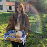 Maillard Vintage Leather Coat Women 2026 Spring And Autumn New Loose Collar Casual Locomotive Jacket Top Women
