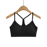 Beauty Back Sling Net Red Bra Woman Waistcoat With Chest Padning Movement Yoga Sleeveless Hanging Neck Top