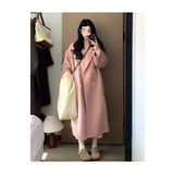 2025 Autumn And Winter New Wool Coat Female Korean Version Of Loose Temperament Elegant Long Coat Outside The Female