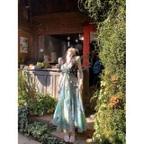 French-Style Flotation Summer Sling Dress With 2026 Summer New Waist Tourism Long Dress