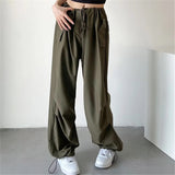 Trend-Setter Loose Workwear Trousers Women's In Blogger Street To Relax The Waist Thin Paper Bag Trousers Wide Leg Trousers