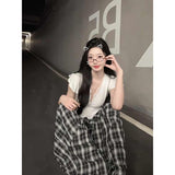 Fashion Sexy Hottie Temperament V-Neck Short-Sleeved T-Shirt Girl Spring And Autumn New Slimming Inner Lace Splicing Top