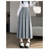 The Atmosphere Of The A-Word Skirt Women's Early Autumn New Design Sense Of High-Waisted Skirt Long Skirt