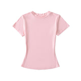 Pure Hot Girl Summer Slime Out-At-Sleeve Short-Sleeved Summer New Sports Slimming Thin Yoga Clothes T-Shirt