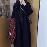 [Original Practice +390 Grams] Black Coat Female Wool Jacket 2025 Autumn And Winter New Small High-End