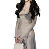 New Chinese-Style Improved Embroidery Waist Dress Autumn Temperament Semi-High Collar Removable Shawl Skirt
