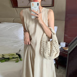 Sleeveless Vest Joint Dress Women's New Summer Seaside Vacation Leisure High-End Feel Long Skirt