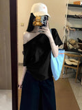 Design A Small Collar With Short-Sleeved T-Shirts For Women's Summer Korean Version Of The Loose Thin Lazy Half-Sleeved Blouse