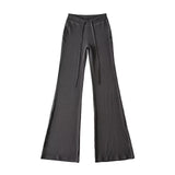 Laziness And Languids Are Thin And Thin On The Basis Of Low-Waist Micro-Racleous Trousers New Thin And High-Waisted Trousers