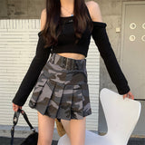 2026 Summer New Retro Embroidery Belt Spring And Autumn Set Thin Legs 100 Folds Short Skirt High Waist