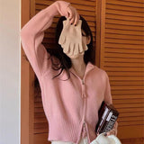 Double Zipper Hooded Sweater Coat Women Autumn And Winter New Gentle Wind Showing Thin Aging Temperament Short Knitted Cardigan Woman