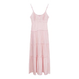 Pink Suspension Dress Women's Summer 2026 New Shed Waist Dress Small French Gentle Wind A-Word Long Dress