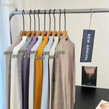 KANING Autumn And Winter New Semi-High-Collar Bottoming Shirt 2026 New Design Sense Lazi Wind Bottom Sweater Woman