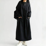 Lazy Wind Showing Thin-Guard Dress Women 2026 Spring And Autumn New Loose Belly Over-Lade Dress Woman