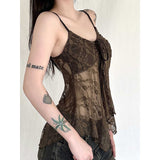 Temperament Lace Splicing Sling Vest Women's Winter New Slimming Inside The Ocean To Catch Up With A Coat