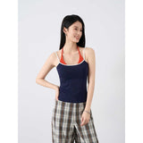 Purely Sexy Hottie Fake Two Sling Vest Women Summer New Slim Slimming Small Clad Top