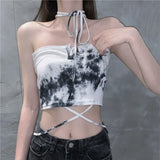 Designing A Tie-Dye Sexective Breast Vest Woman Summer Korean Version Of The Hottie Style Slimming On The Dress