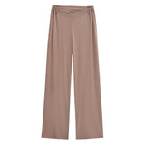 Purely Want Girl V Waist Zipper Display Thin Leg Trousers Leg Long Vertical Trousers Home Comfortable Yoga Pants