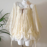 Summer Fashion New Fresh Sweet Girl Breath Dress Dress Women Summer New Holiday Style Two Sets