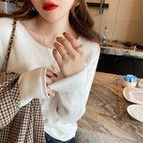 Kaning Round Collar Hooded Plus Velvet Thick Sweater Women 2026 Autumn And Winter New Solid Color Bottoming Shirt With Knitwear