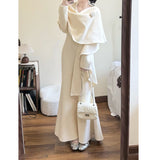 Small Fragrant Temperament To Close The Waist Long Skirt Of The National Style Two Sets Of Women 2025 Autumn And Winter New French Suit Skirt