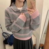 KANING Semi-Zip Soft-Cillary Thick Knitted Women's Autumn And Winter New Languid High-End Thin Top