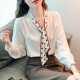 Early Autumn Chiffon Women's Shirt Autumn Dress 2025 New Top Women's Design Sense Niche T-Shirt